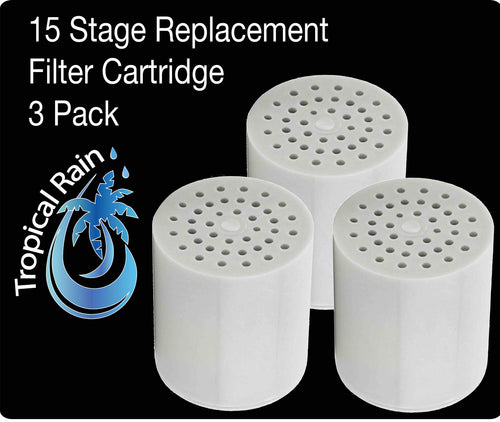 3 Pack - 15 Stage Shower Filter Replacement Cartridges